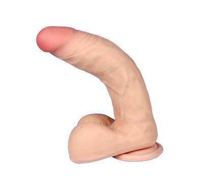 Dildo z kręgosłupem członek penis z jądrami 23cm